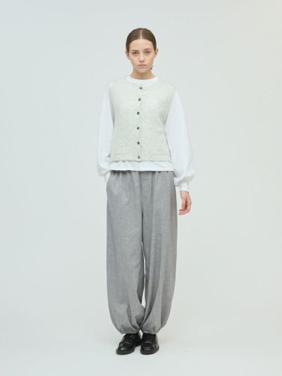 mizuiro ind タックヘムコクーンパンツ