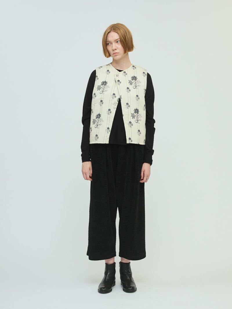 mizuiro ind ベロアジャカードタックパンツ｜ MARcourt ONLINE STORE