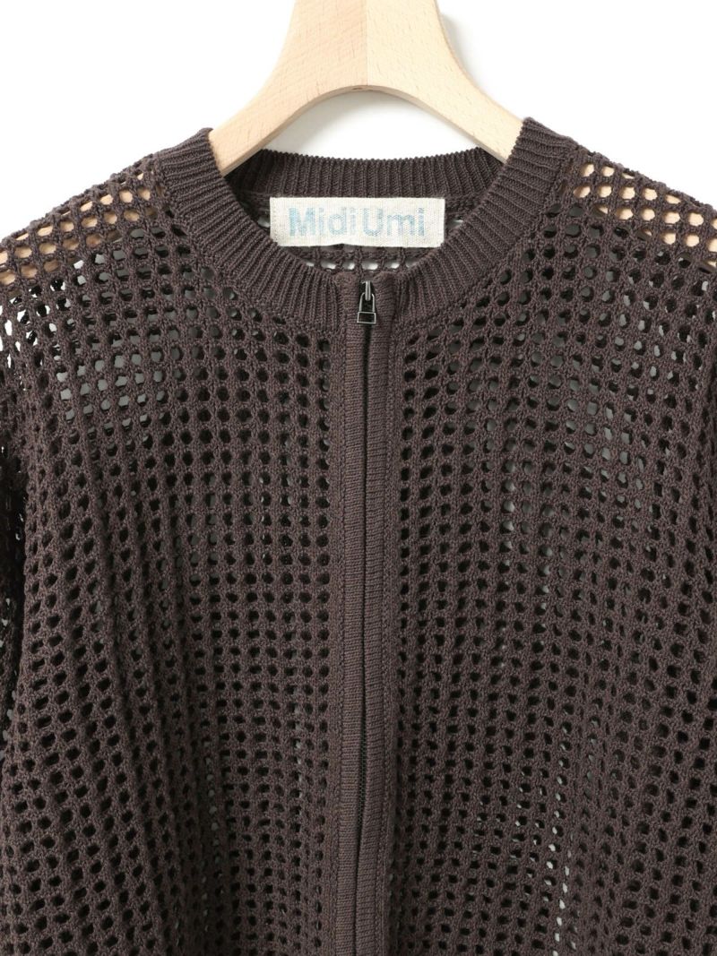 DIESEL メッシュカーディガン ブラック PAGEBOY カーディガン ZIPメッシュカーディガン レディース
