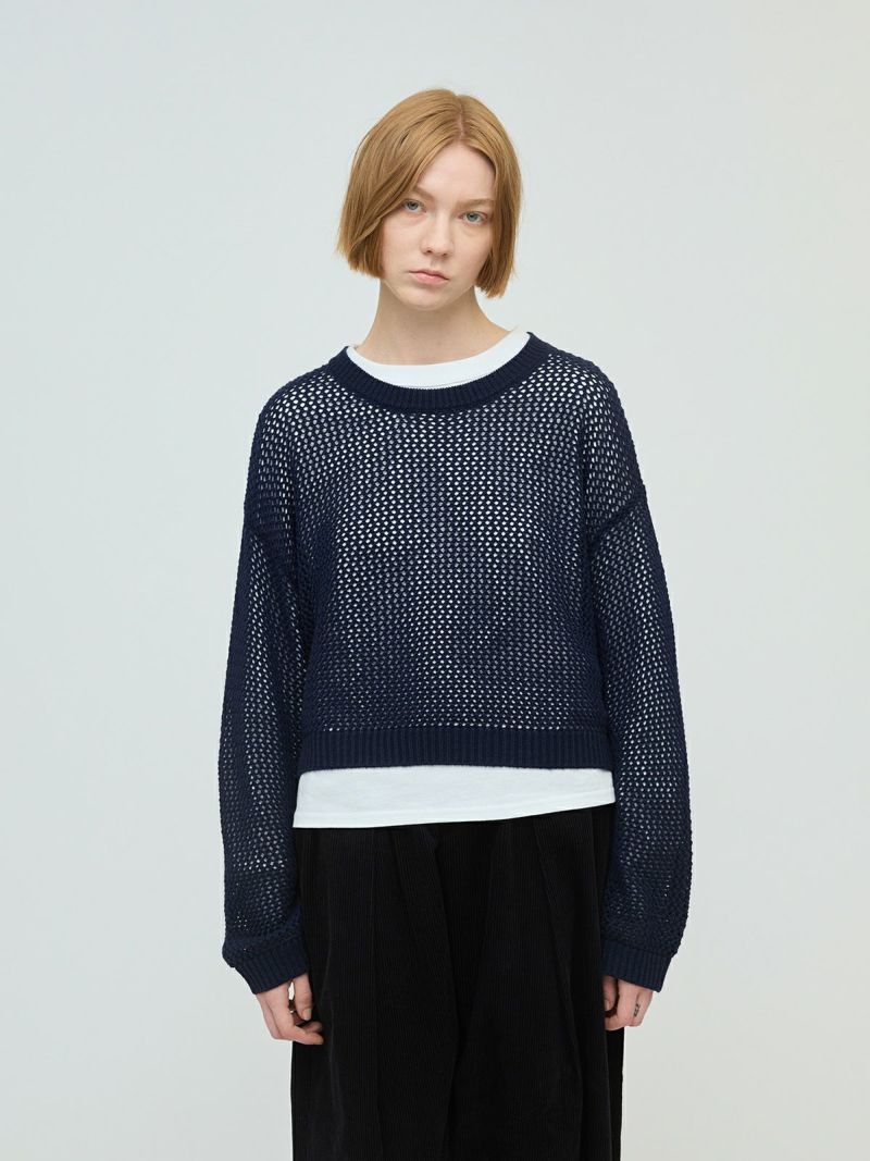 ミズイロインド mizuiro ind クルーネック透かし柄ショートプルオーバー 楽天市場】【8％OFFクーポン対象】【20％OFF】mizuiro ind