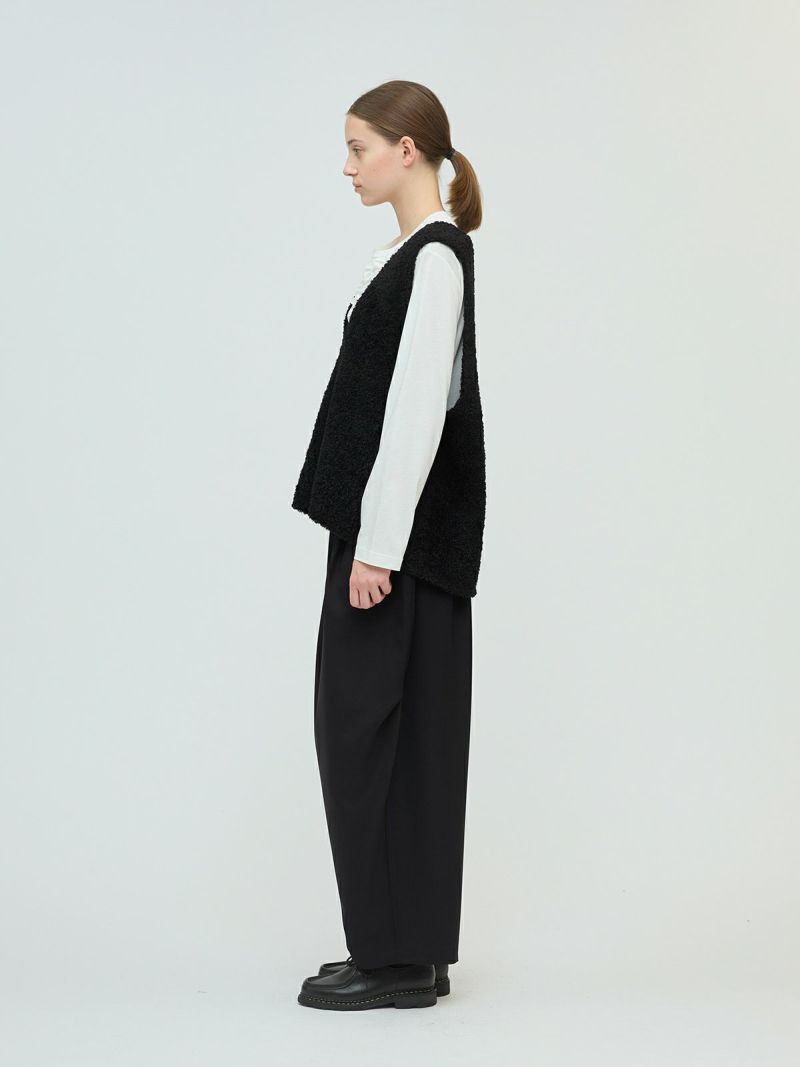 mizuiro ind ベスト mizuiro ind｜へアリー Vネック ニット ベスト hairly V neck