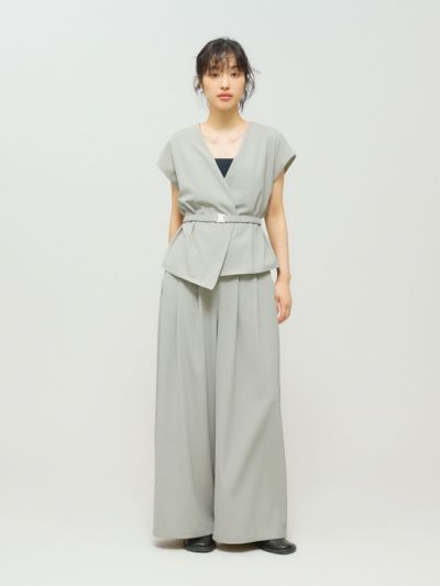 MIDIUMISOLID for Ladies ワイドコクーンパンツ