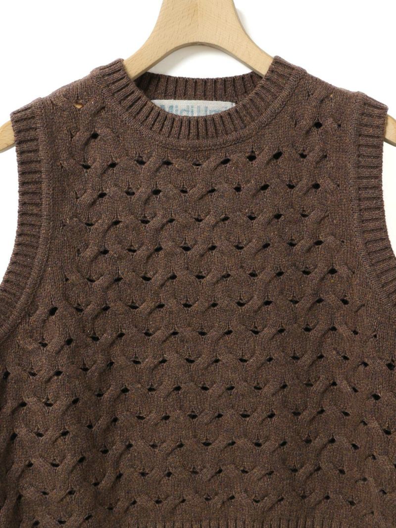 MidiUmi ショート編みパターンベスト｜ MARcourt ONLINE STORE