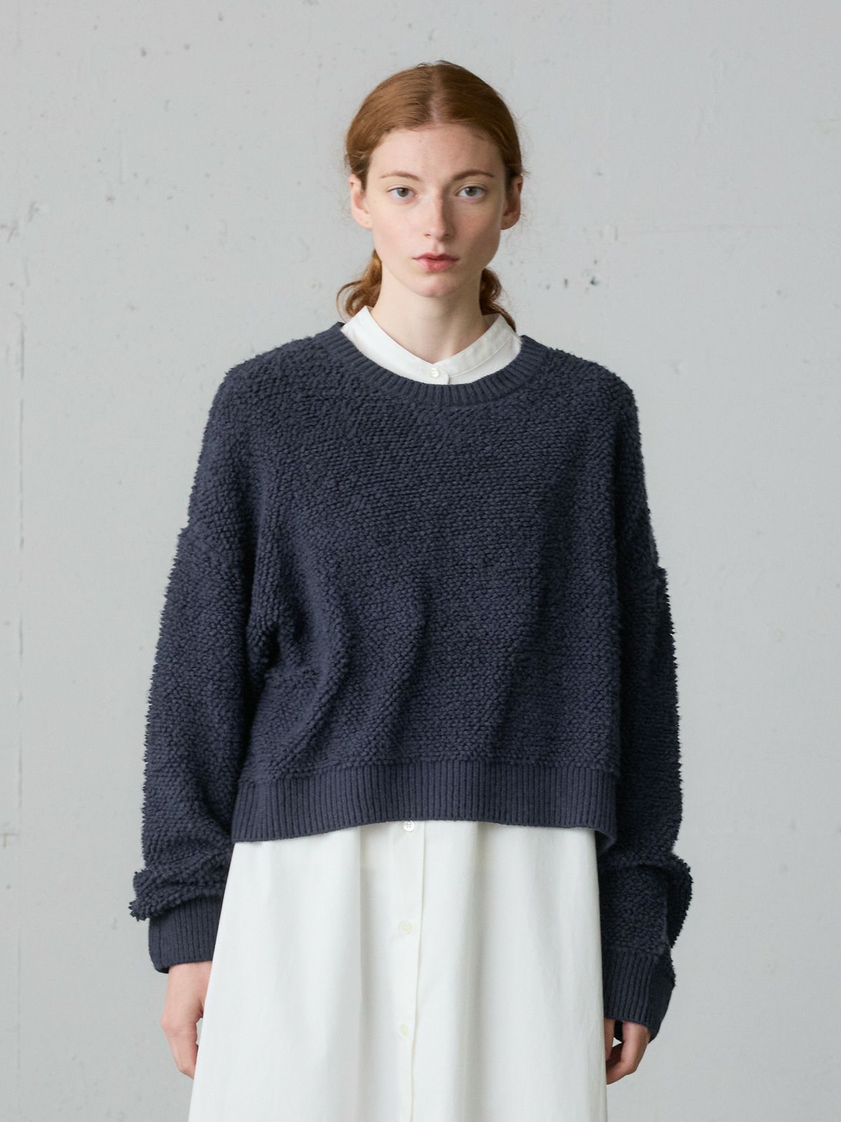 pile boa knit PO / navy