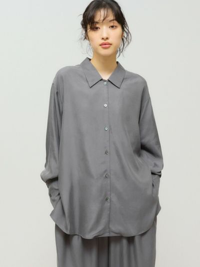 MIDIUMISOLID for Ladies リラックスキュプラシャツ