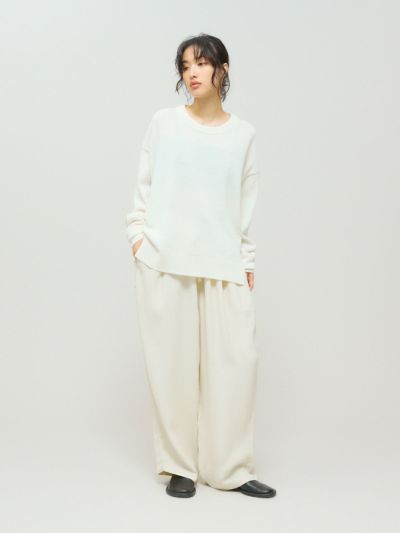 MIDIUMISOLID for Ladies リラックスジャカードパンツ