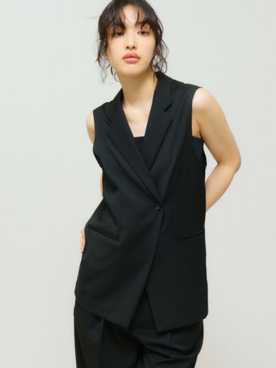 MIDIUMISOLID for Ladies ウエストシェイプテーラードジレ