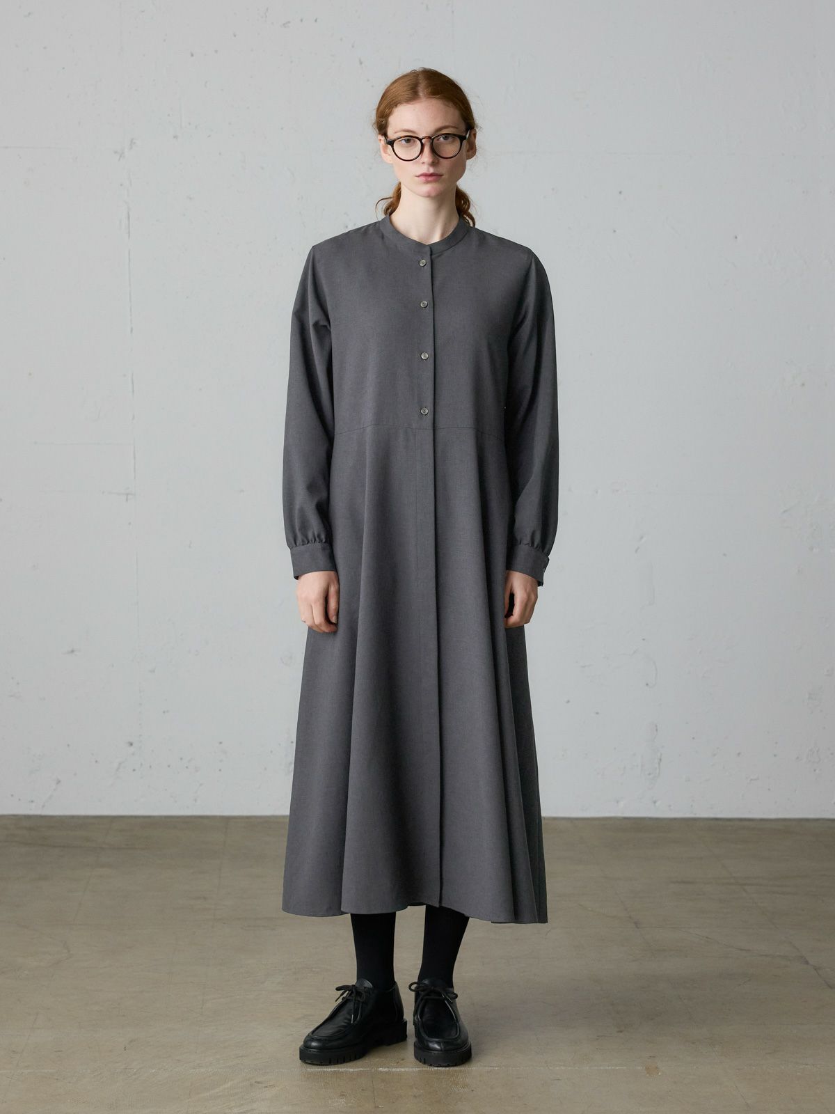 waist swiching long OP / c.gray