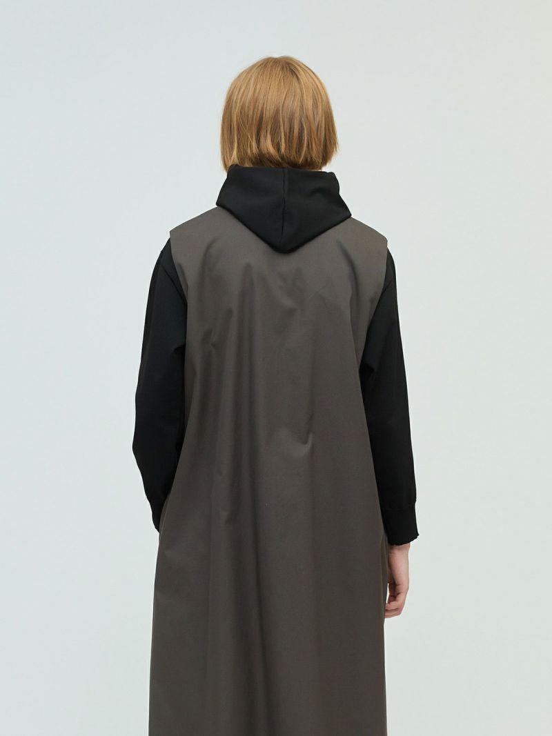 mizuiro ind ポケット付きクルーネックロングジレ｜ MARcourt ONLINE