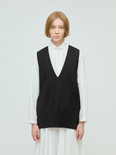 mizuiro ind ワイドVネックベスト　ほぼ未使用 MARcourt｜mizuiro ind ワイドVネックベスト | Rakuten Fashion