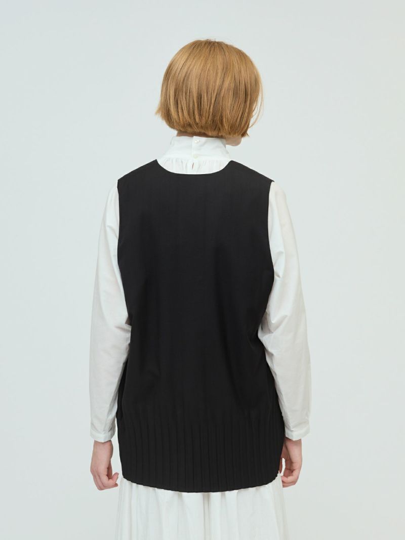 mizuiro ind プリーツヘムVネックベスト｜ MARcourt ONLINE STORE