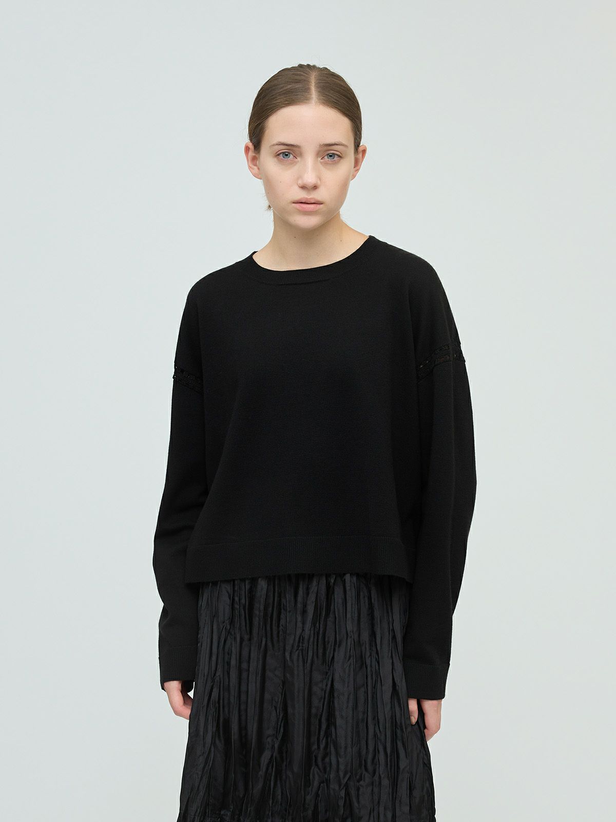 crew neck wide tunic crochet