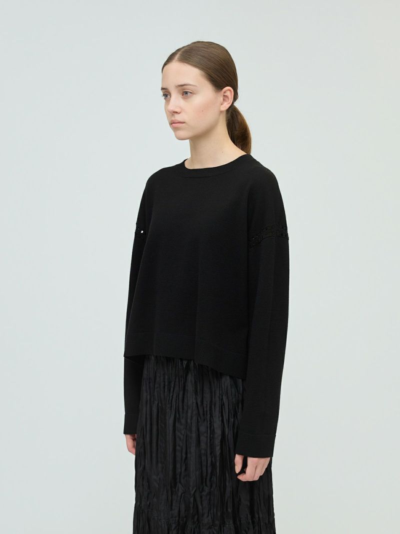 mizuiro ind クルーネックワイドニットクロシェ｜ MARcourt ONLINE