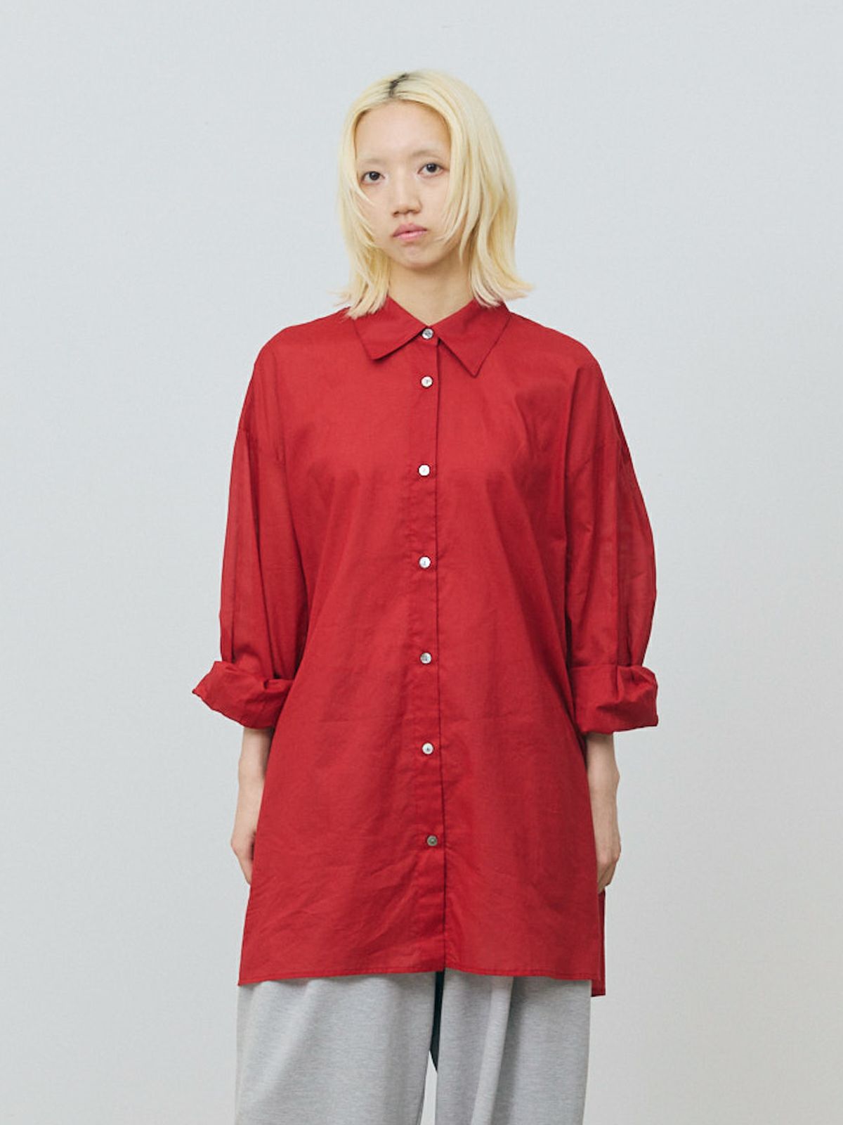 sheer wide shirt