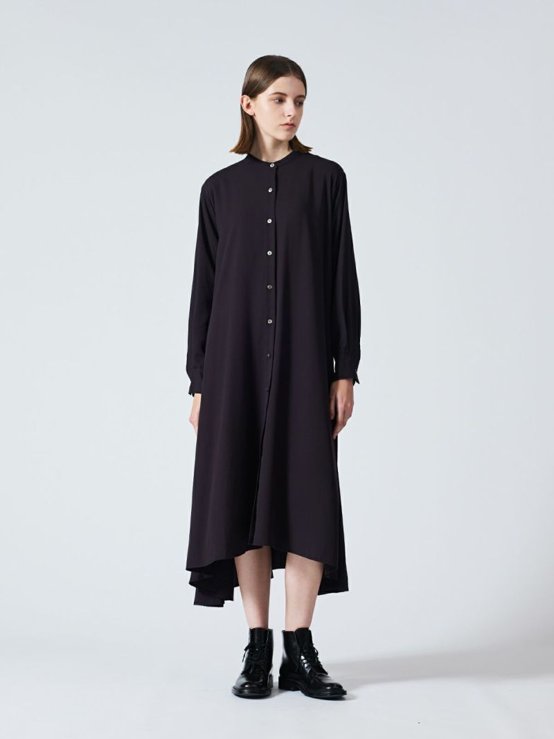 mizuiro ind T/Rスタンドカラーフレアワンピース｜ MARcourt