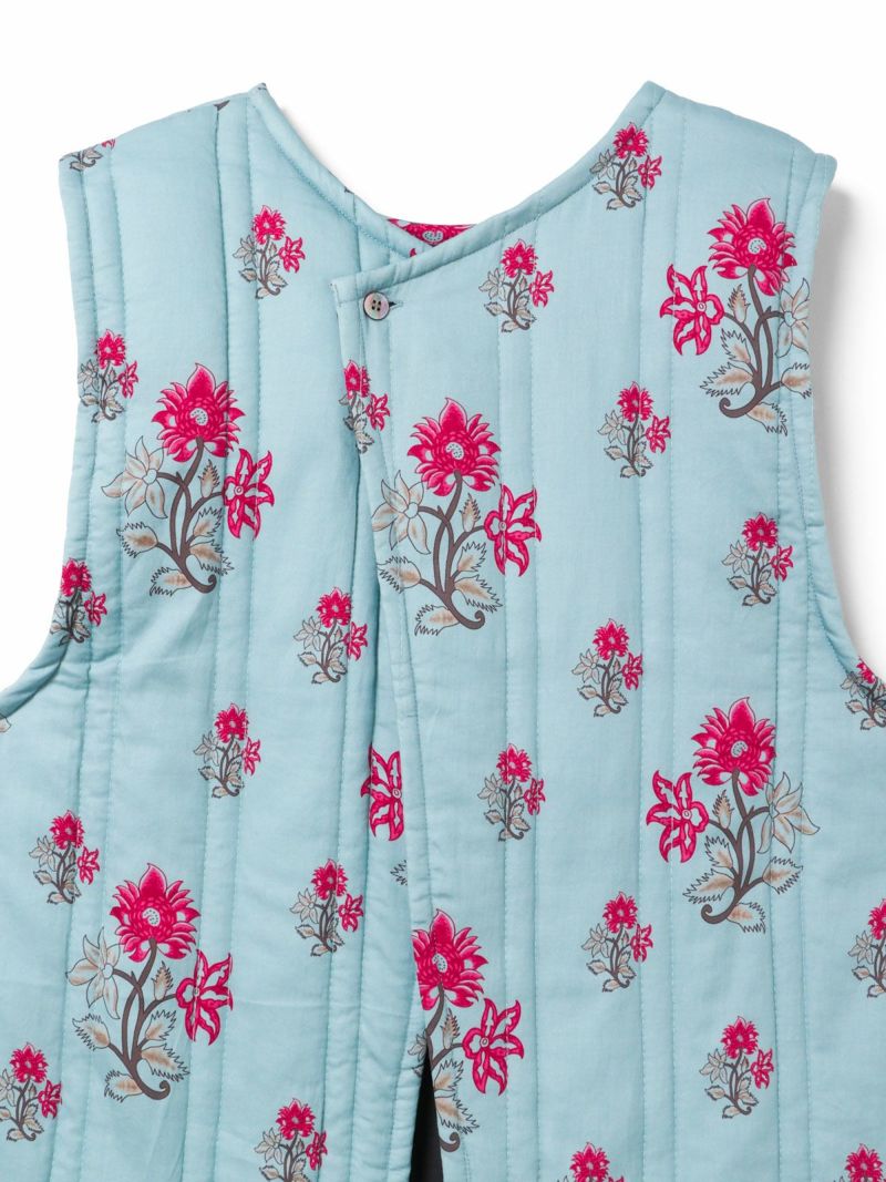 お値下げ　美品　ミズイロインド　インディアンプリントキルトベスト　ブラウン BPF01_mizuiro-ind_3-230047_3104