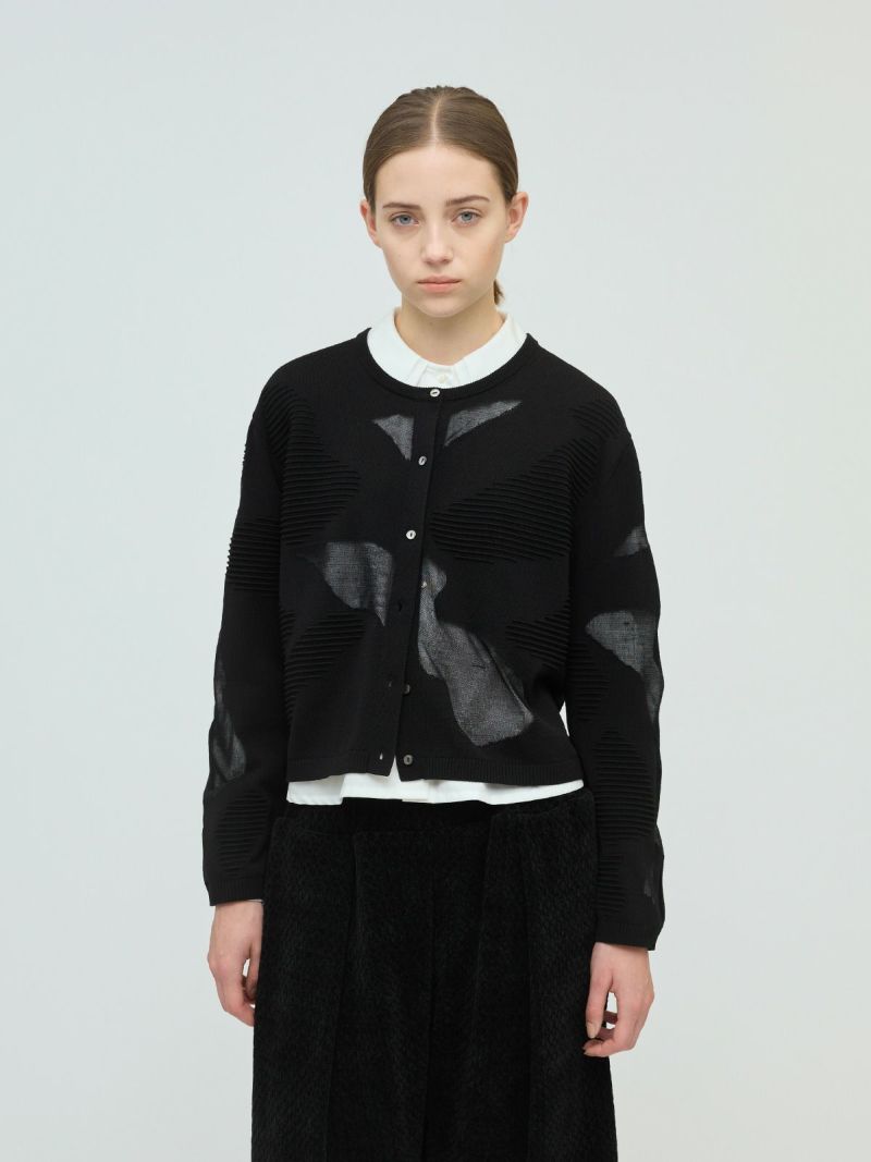 mizuiro ind シアーパターンカーディガン｜ MARcourt ONLINE