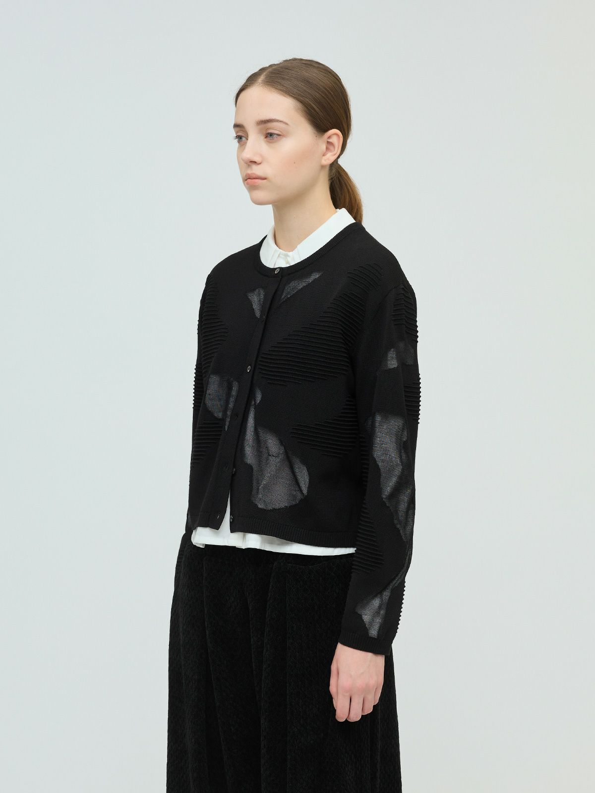 mizuiro ind シアーパターンカーディガン｜ MARcourt ONLINE STORE