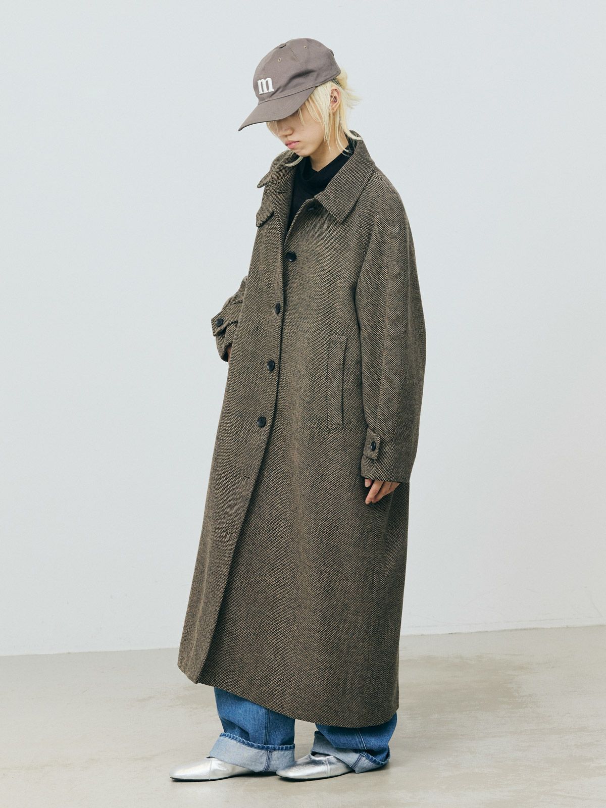 美品 マーマーマー MARcourt バルマカーンコート ステンカラー 2way 美