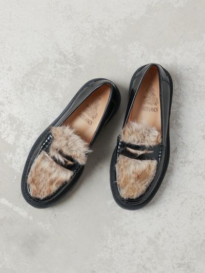 ARTESANOS アイボリー 編み込みローファー ARTESANOS アイボリー 編み込みローファー ARTESANOS アイボリー