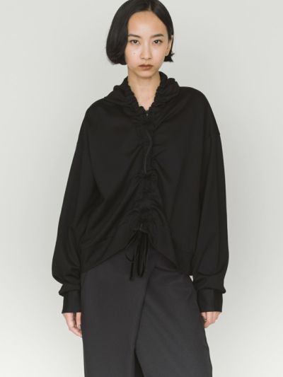 MIDIUMISOLID for Ladies ドローストリングパーカー