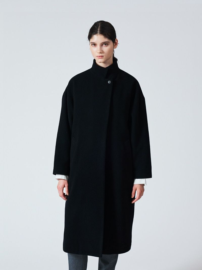 mizuiro ind ウールブレンドスタンドカラーコート｜ MARcourt ONLINE