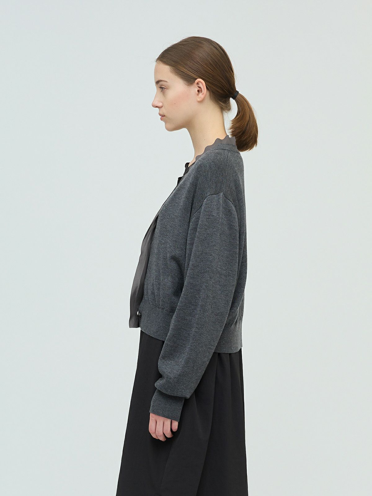 mizuiro ind シフォンフリルVネックカーディガン｜ MARcourt ONLINE