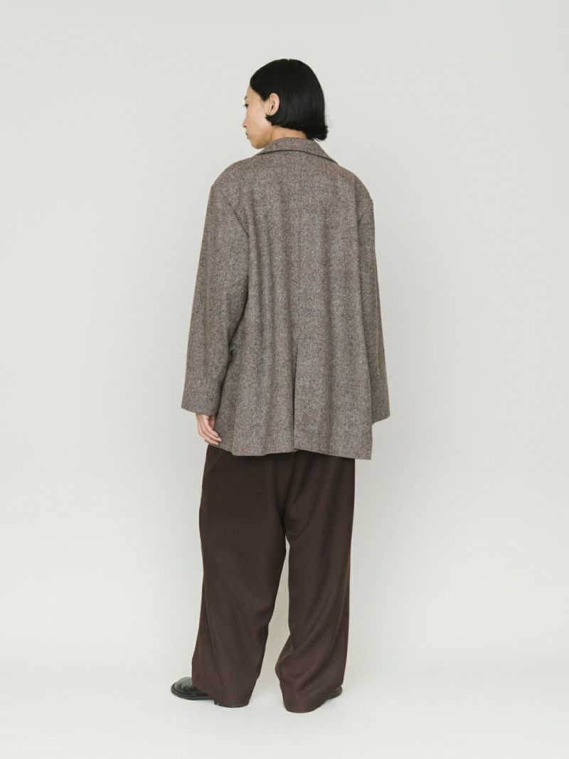 MIDIUMISOLID for Ladies ダブルブレストツイードジャケット