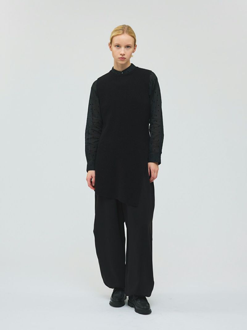 椰子ページ mizuiro ind フロッキードットプリントシャツ｜ MARcourt ONLINE STORE