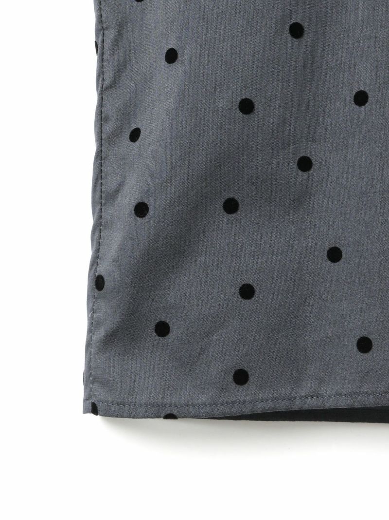 mizuiro ind フロッキードットプリントシャツ｜ MARcourt ONLINE STORE