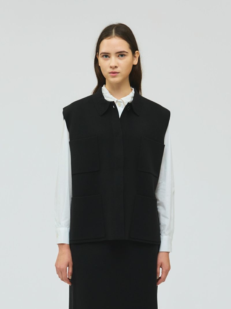 mizuiro ind 襟付きワイドベスト｜ MARcourt ONLINE STORE