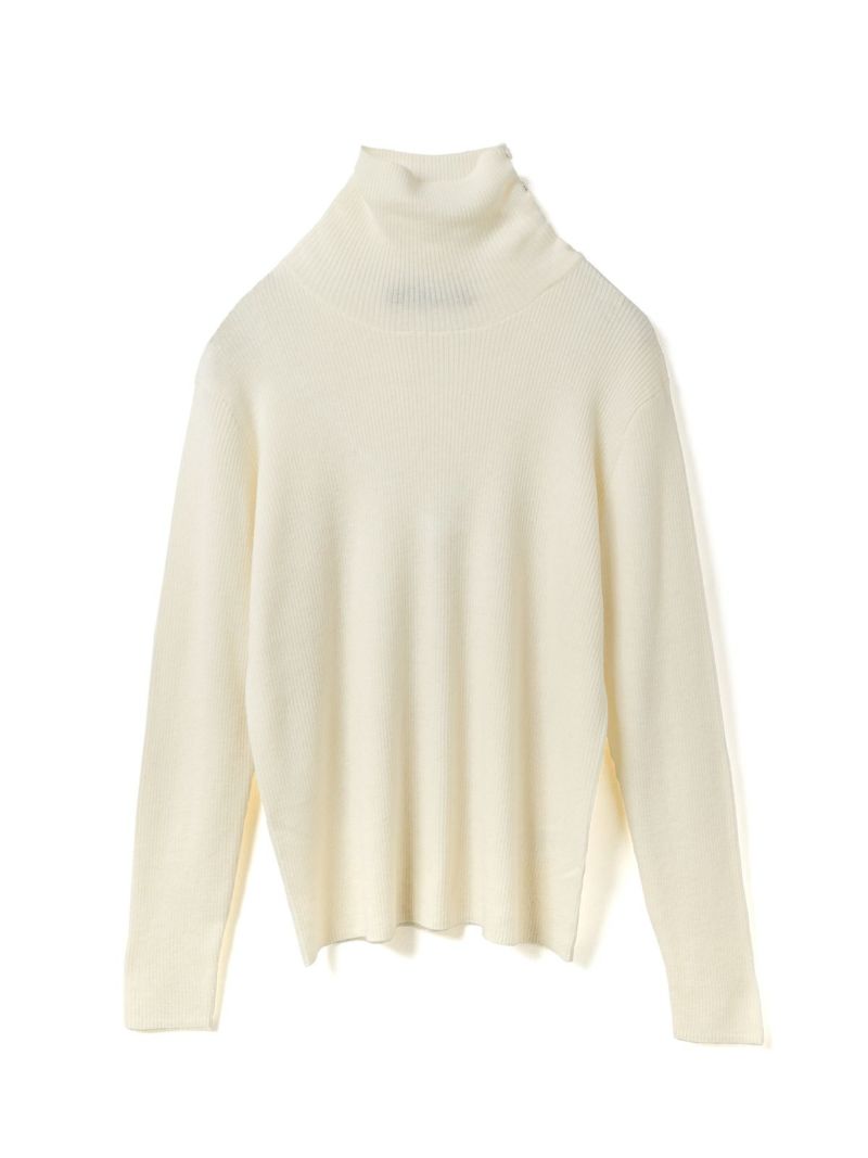 極美品 現行品 mizuiroind ボタン付きハイネックプルオーバー 洗える mizuiro ind ボタン付きリブハイネックプルオーバー｜ MARcourt ONLINE