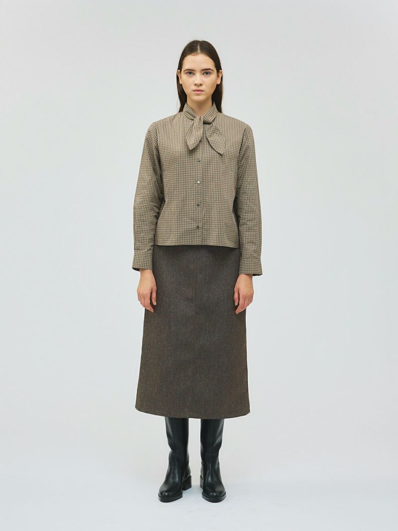 mizuiro ind ツイードペインタータイトスカート｜ MARcourt ONLINE