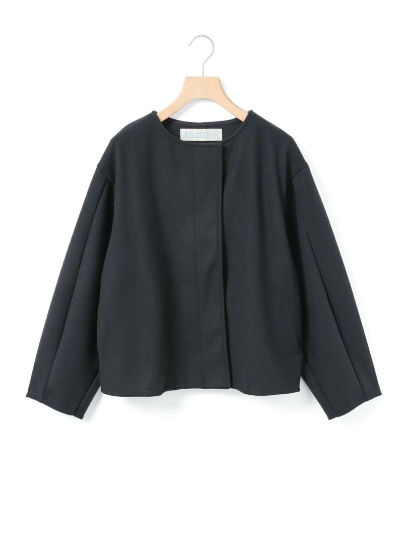 MidiUmi フランネルタッチノーカラージャケット｜ MARcourt ONLINE