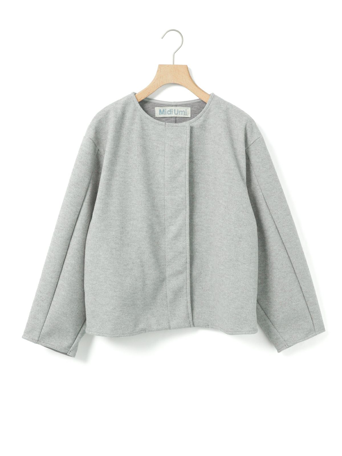MidiUmi フランネルタッチノーカラージャケット｜ MARcourt ONLINE