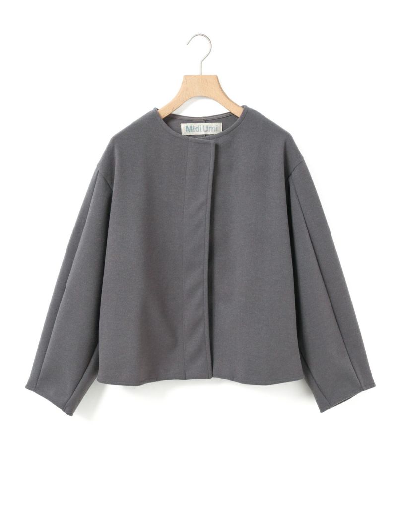 MidiUmi フランネルタッチノーカラージャケット｜ MARcourt ONLINE