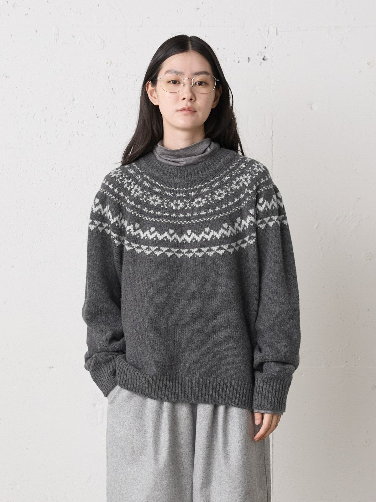 nordic knit PO / gray