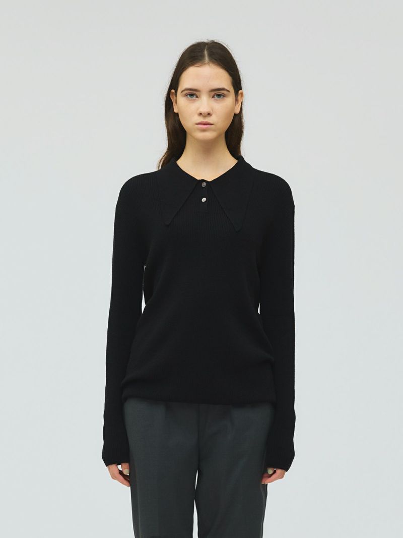 mizuiro ind ロングカラーニットポロ｜ MARcourt ONLINE STORE
