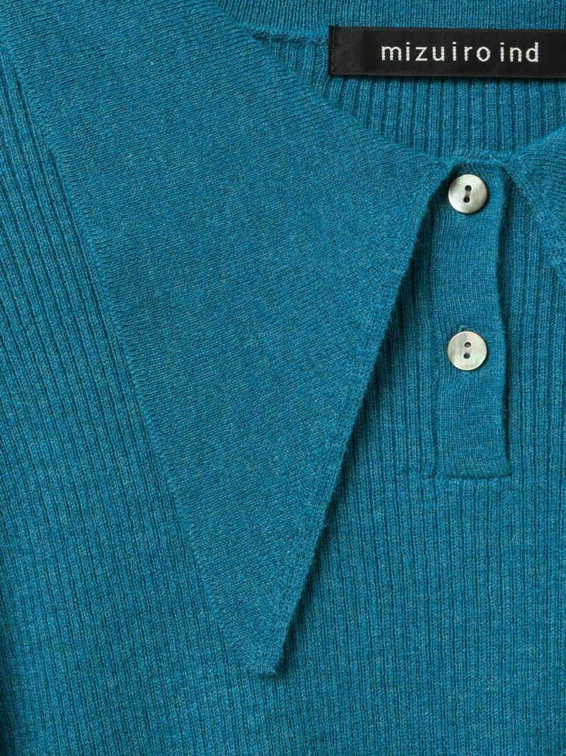 mizuiro ind ロングカラーニットポロ｜ MARcourt ONLINE STORE