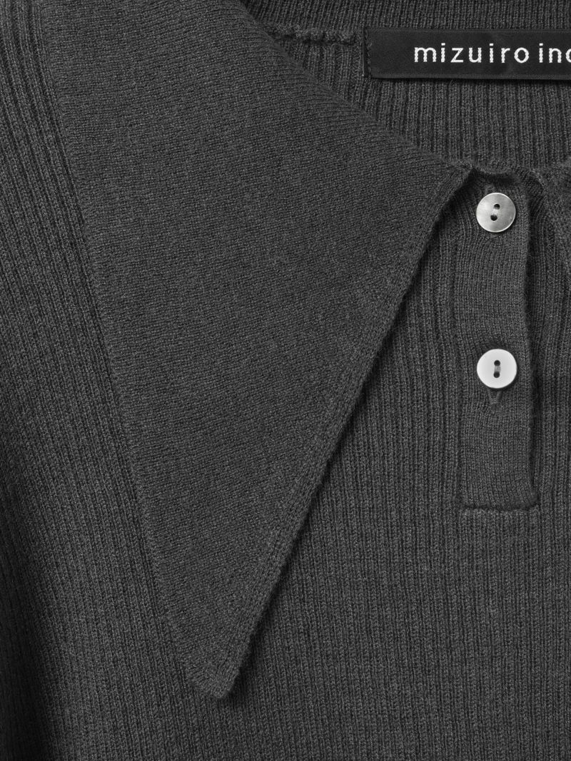 mizuiro ind ロングカラーニットポロ｜ MARcourt ONLINE STORE