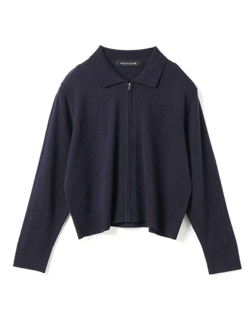 mizuiro ind 襟付きジップカーディガン｜ MARcourt ONLINE STORE