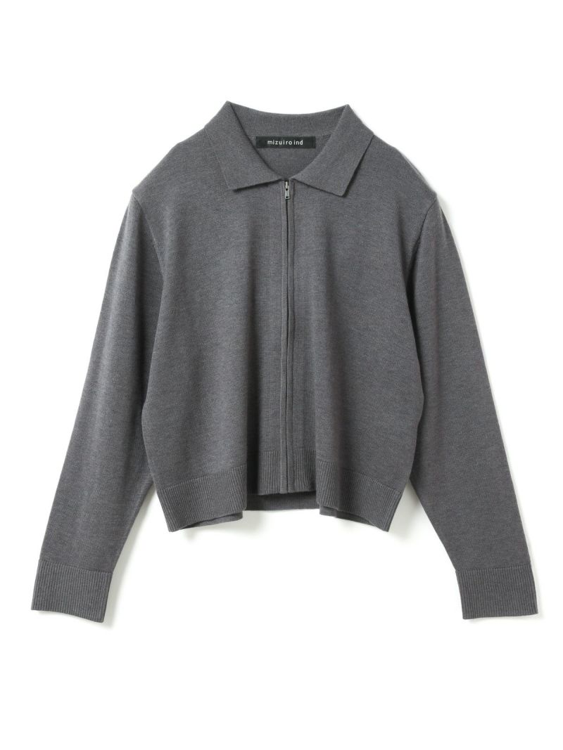 mizuiro ind 襟付きジップカーディガン｜ MARcourt ONLINE STORE