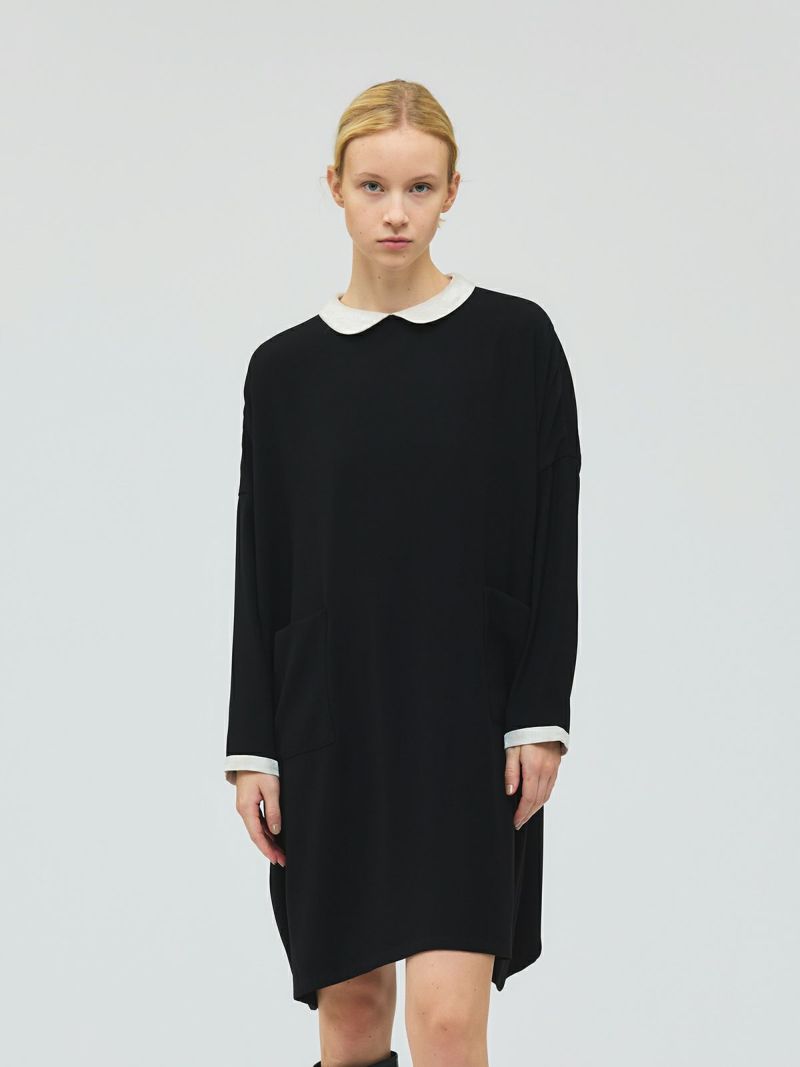 mizuiro ind 衿付きサテンコクーンワンピース｜ MARcourt ONLINE STORE