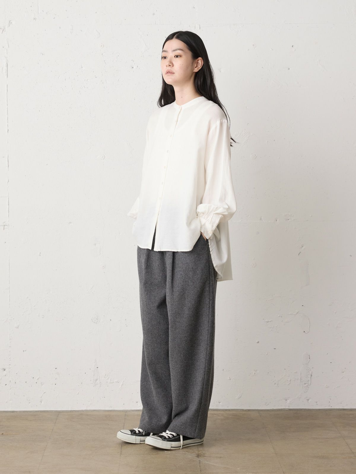 MidiUmi C/Wバックギャザーシャツ｜ MARcourt ONLINE STORE