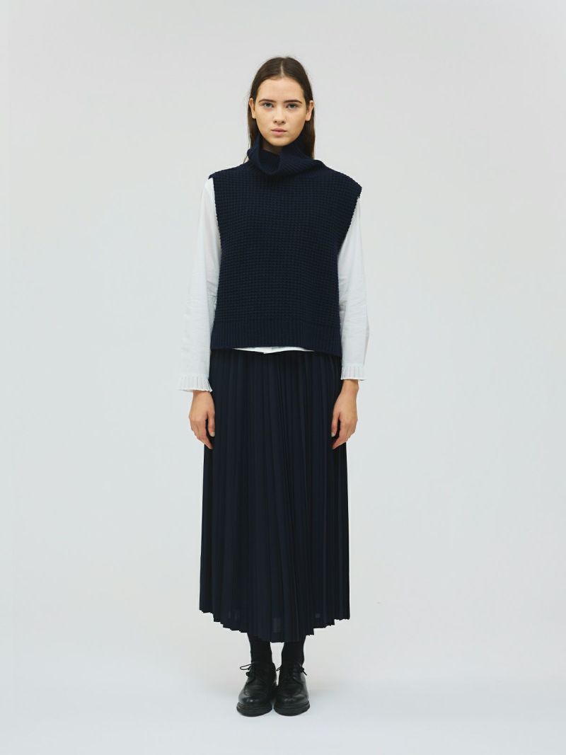 専用品ですmizuiro ind ミズイロインド　プリーツカラーシャツ ブラック mizuiro ind プリーツカラーシャツ｜ MARcourt ONLINE STORE