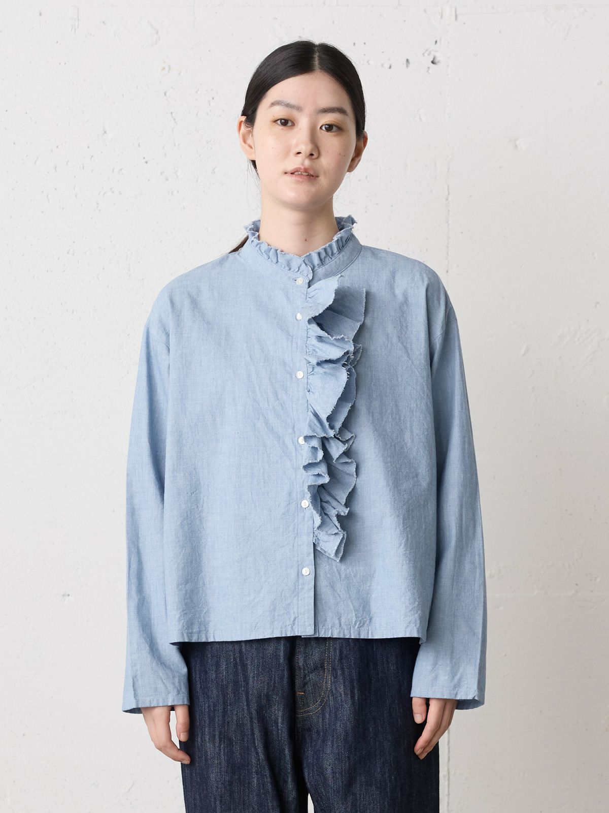 MidiUmi ダンガリーズラッフルシャツ｜ MARcourt ONLINE STORE