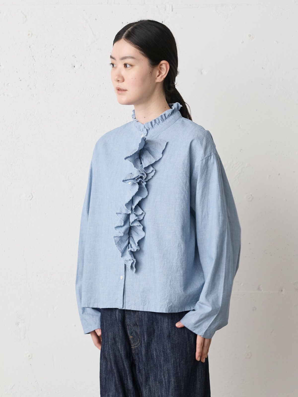 MidiUmi ダンガリーズラッフルシャツ｜ MARcourt ONLINE STORE