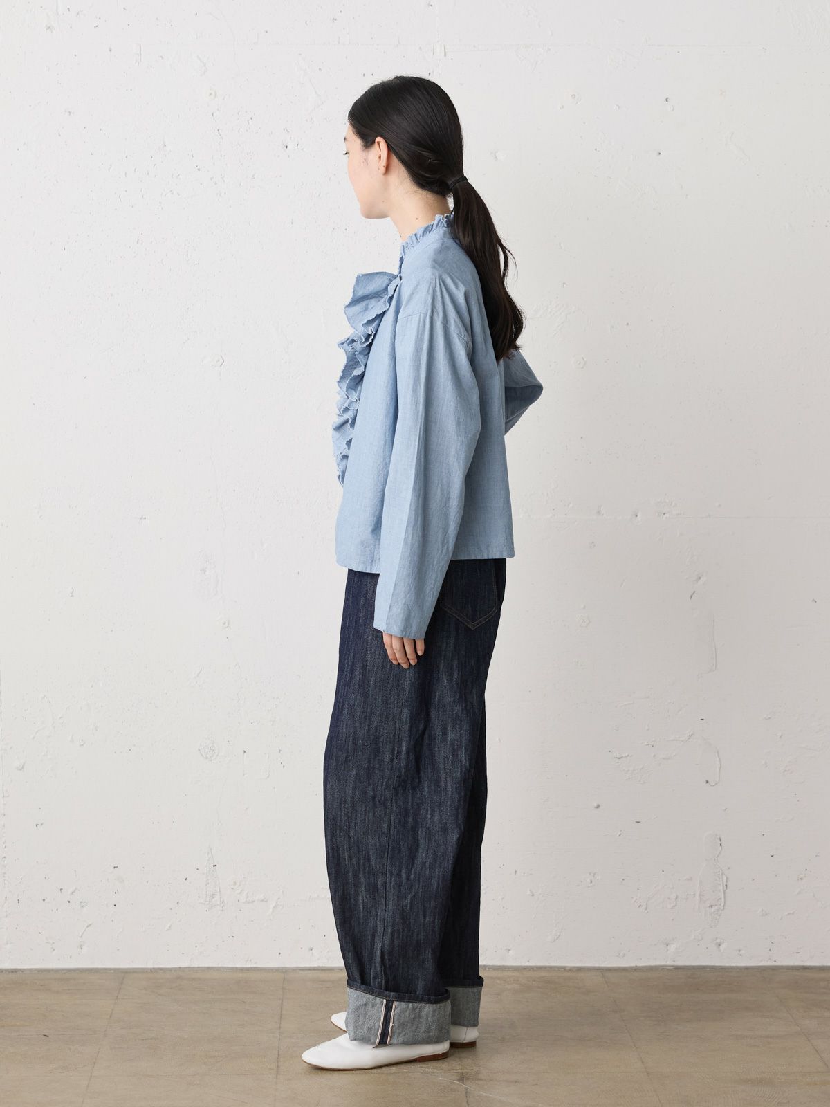 MidiUmi ダンガリーズラッフルシャツ｜ MARcourt ONLINE STORE