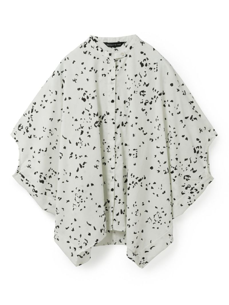 mizuiro ind プリントスタンドカラーコクーンシャツ｜ MARcourt ONLINE