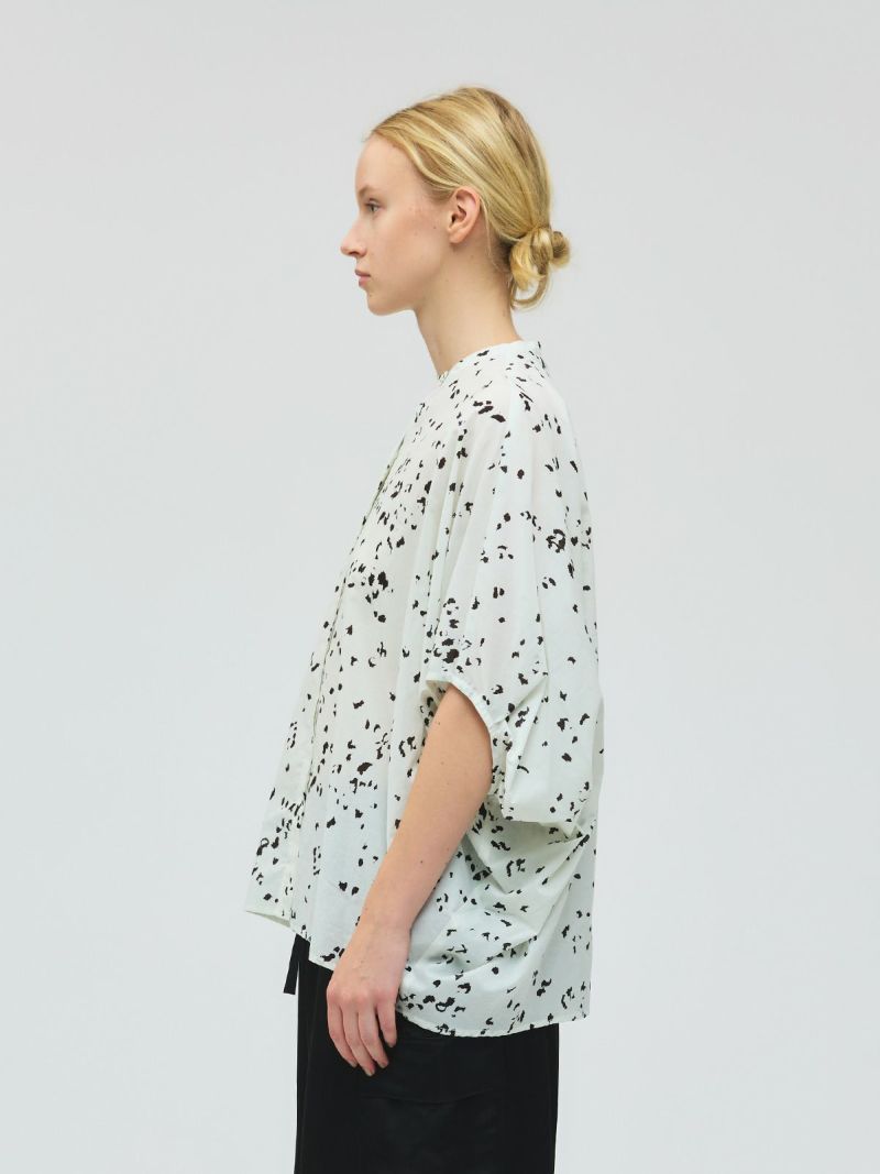 mizuiro ind プリントスタンドカラーコクーンシャツ｜ MARcourt ONLINE